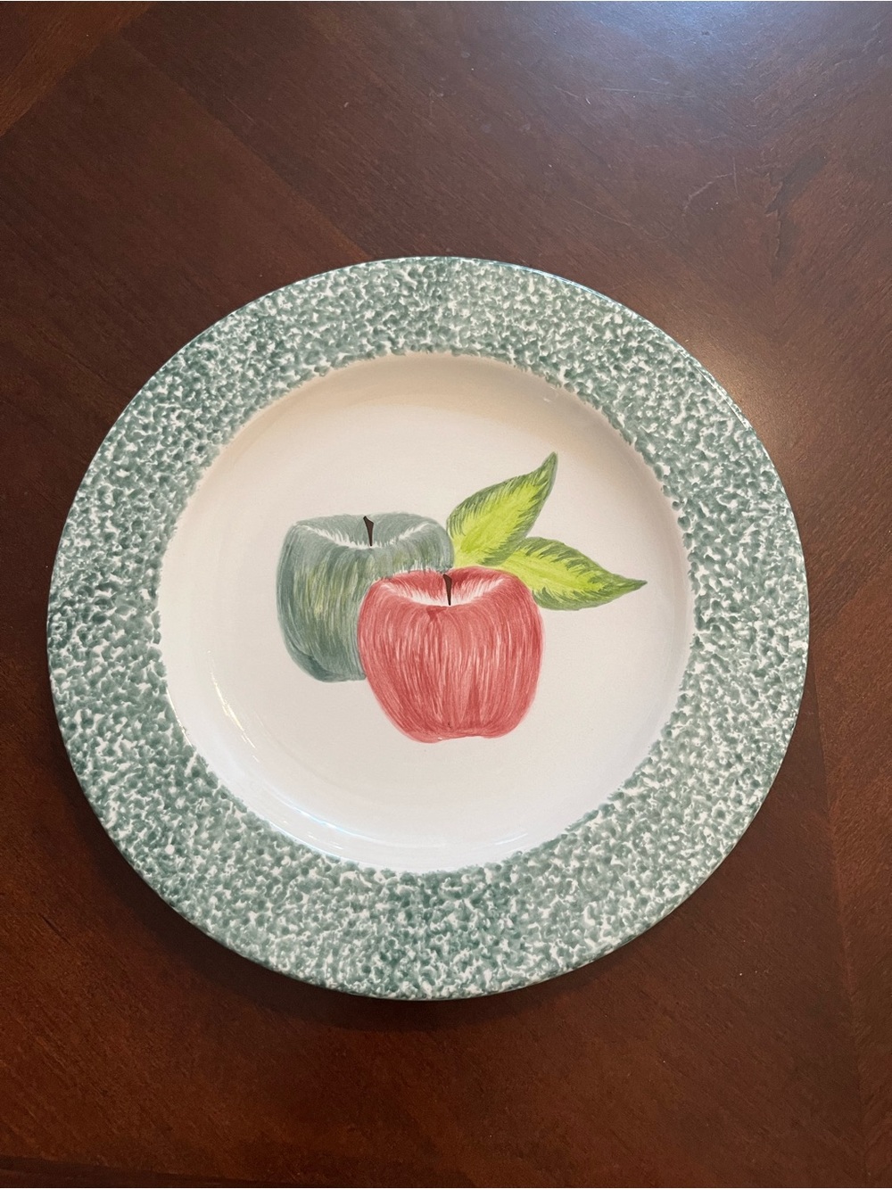 Set of 2 Vintage Laurie Gates Los Angeles Pottery “Apple Stipple” Dinner Plates